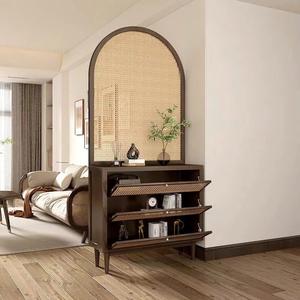 Moderno Gabinete de Almacenamiento de Ratán Natural Hecho a Mano, Convertible, Plegable, Ecológico y Duradero para Sala de Estar, Dormitorio, Oficina en Casa - Product Image 3