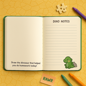 LABON Dino Doodle Kids Creative Journal A5 Cuaderno <span class=keywords><strong>de</strong></span> dibujo con lindo tema escolar <span class=keywords><strong>de</strong></span> Arte <span class=keywords><strong>de</strong></span> dinosaurio <span class=keywords><strong>para</strong></span> niños y niñas - Product Image 3