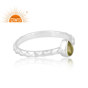 Anillo de piedras preciosas de peridoto Natural de plata de ley de diseño caliente, joyería personalizada para mujer, regalo para ella - Product Image 4