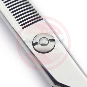 Venta al por mayor de alta calidad para mascotas, perros y gatos, tijeras curvas de adelgazamiento para uso diario en su salón - Product Image 3