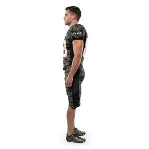 Uniforme de football américain personnalisé sublimé camouflage en poly-spandex avec panneaux de précision, vêtements de sport athlétiques pour hommes, tenue de sport d'équipe, usine OEM - Product Image 3
