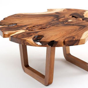 Mesa de centro de madera y metal para decoración del hogar - Product Image 1