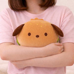 Peluche a Forma di Hamburger da 8 Pollici, Giocattoli per Cucina e Cibo per Bambini - Product Image 1