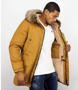 เสื้อโค้ทผู้ชายผ้าใยไผ่ 100% ระบายอากาศได้ดี มีฮู้ดขนสุนัขจิ้งจอก ไซส์ใหญ่ คุณภาพสูง สำหรับฤดูหนาว - Product Image 6