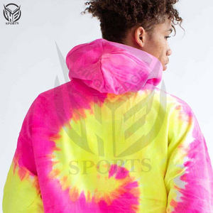 Nouveau design hiver Tie Dye sweat à capuche pour hommes 100% coton polaire bas quantité minimale de commande prix usine matériau confortable - Product Image 6
