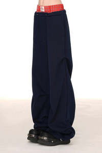 Pantalones de chándal anchos y ligeros para hombre, de corte regular, con cintura elástica y doble cinturón, estilo casual urbano, holgados, tipo pijama, para correr - Product Image 4