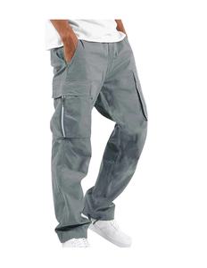 Pantalones cargo holgados de negocios informales gruesos para hombre de invierno 2024, pantalones de pie agrupados, pantalones para hombres jóvenes, pantalones multibolsa - Product Image 4
