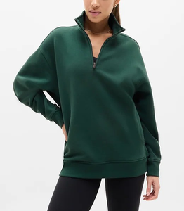 Sudaderas de Mujer con Cierre de Cremallera, Estilo Holgado, Personalizadas al por Mayor, 75% Algodón/19% Poliéster/6% Elastano, Felpa - Product Image 1