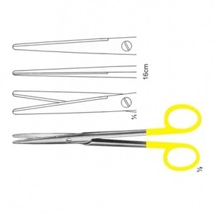 CUSTOM LOGO HIGH QUALITY STAINLESS STEEL <b>TUNGSTEN</b> CARBIDE MANUAL NASAL SCISSORS 13.5CM CE Certified SURGICAL INSTRUMENTS - Product Image 4