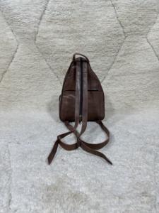 Mochila de cuero genuino de estilo bohemio de alta calidad hecha a mano 100% con cubierta antirrobo y patrón geométrico - Product Image 6