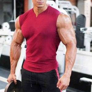 High Quality Quick Dry Breathable Eco-Friendly Spandex/Cotton 220g Fitness <b>Men's</b> Tank Tops <b>Singlet</b> Sports Gym - Product Image 5