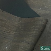 Cuir de liège naturel végétalien, cuir bio, tissu de liège noir, textile de liège pour sacs
