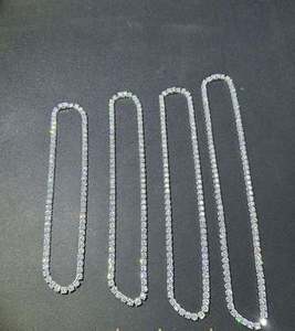 VVS เพชรโมอิส925เทนนิสสีเงินสเตอร์ลิง6มม. 24นิ้วจี้ & เสน่ห์ - Product Image 6