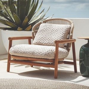 Divano esterno in legno massello a forma di L, protezione solare e pioggia, sedie in Rattan per cortile Villa e balcone, divani da giardino - Product Image 1