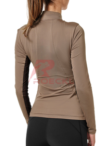 Top de equitación para mujer, camiseta atlética transpirable ecuestre, elegante, ligera, de tela elástica, que absorbe la humedad, diseñada - Product Image 6