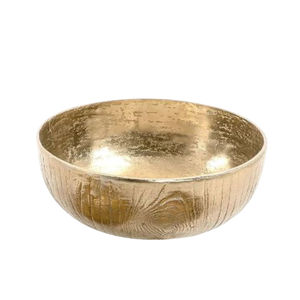 Bol en aluminium doré en forme de bol à chocolat, fait à la main, passe au lave-vaisselle, vaisselle moderne de luxe, accessoires de table, prix raisonnable - Product Image 1