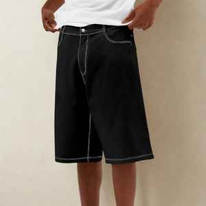 Pantalones cortos vaqueros holgados de verano para hombre, modernos, informales, holgados, de corte largo, ropa informal estilo Hip Hop, personalizados, MS, artesanía, pierna ancha - Product Image 6