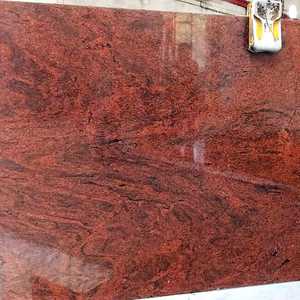 พื้นผิวหินแกรนิตธรรมชาติแบบแผ่นใหญ่ขัดเงา ลายหลากสีแดง ดีไซน์ทันสมัย สำหรับตกแต่งผนังอาคารโรงแรม ยี่ห้อไซโล - Product Image 5