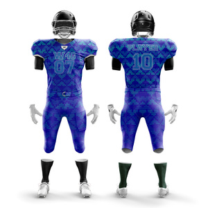 Ensemble de maillots de football américain personnalisés 100% en polyester-Séchage rapide transfert de chaleur imprimé uniformes d'équipe unisexes de grande taille - Product Image 4