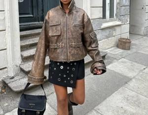 Top Latest Design 2025 Women Fashionable <b>Leather</b> Jackets Hot Sale Custom-Made logo Style and Color <b>Leather</b> Jackets genuine - Product Image 6