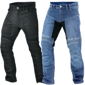 Jean de moto slim pour homme D Ride Moto avec empiècements côtelés, protection certifiée CE, séchage rapide, respirant, personnalisable, toutes saisons - Product Image 1