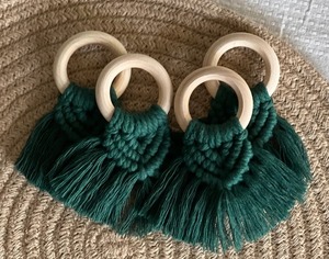 Rond de serviette en macramé fait à la main écologique le plus vendu pour la décoration de table de fête Qualité supérieure au prix de gros Inde - Product Image 1