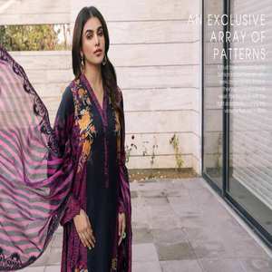 Women's Indian & Pakistani Clothing Casual & Traditional Daily Wear Trouser Suits on Lawn <b>Fabric</b> with <b>Net</b> - Product Image 5