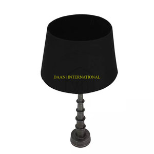 Silver Designer Table <b>Lamp</b> With Black <b>Shade</b> Modern Artistic Lighting For Bedroom Living Room & Office Desk And Side Table <b>Lamps</b> - Product Image 5