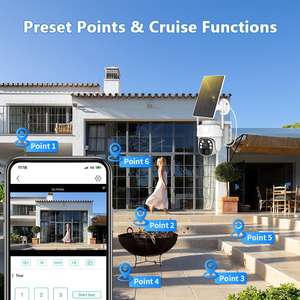 Câmera de Segurança Cctv PTZ <span class=keywords><strong>IP</strong></span> 4g Externa 4k 5mp Com Bateria Solar Visão Noturna Energia Sem Fio Wifi e Cartão Sim - Product Image 6