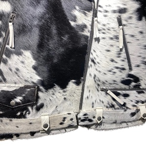 Cheveux de vache sur la saison d'hiver hommes et veste en cuir Woen Logo personnalisé et veste en cuir de conception - Product Image 6