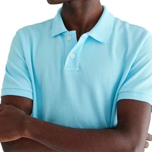 Polos transpirables con logotipo personalizado 100% algodón ligero de alta calidad media manga Slim Fit Polo - Product Image 3