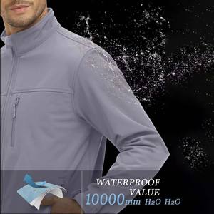 Blouson Bomber Softshell Homme en Toile Enduite Coupe-Vent Imperméable Col Montant Fermeture Éclair à Capuche Style Urbain 2026 - Product Image 3