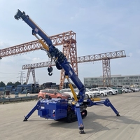 Grue araignée / Mini-grue hydraulique d'intérieur avec télécommande sans fil et flèche télescopique