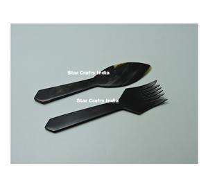 Modern Design Horn <b>Salad</b> Server Eco-Friendly Dishwasher Safe Natural Black Made India Luxury Style Golden Dinnerware <b>Salad</b> <b>Tools</b> - Product Image 1