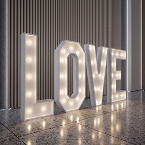 Letras Decorativas Personalizadas de 90 cm/3 pies con la Palabra <span class=keywords><strong>LOVE</strong></span> e Iniciales para Decoración de Escenarios de Boda - Product Image 3