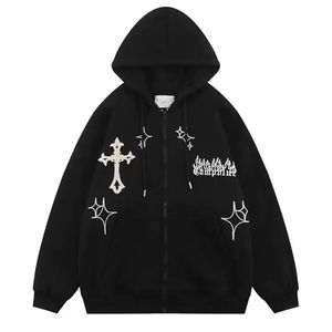 Sudadera con Capucha y Cremallera OEM 2025, la Más Vendida, al por Mayor, Ropa Urbana de Alta Calidad, Bordado Chenille, Unisex, 100% Algodón, Invierno - Product Image 3