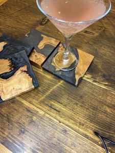 Posavasos de Resina y Madera de Alta Gama, Decorativos, Hechos a Mano, de Alta Calidad, Estilo Bohemio, Ecológicos, para Mesa de Centro, Venta al por Mayor - Product Image 4