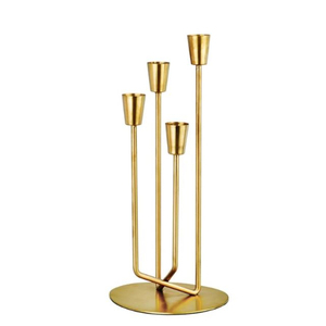 Premium Quality Vintage Gold <b>Brass</b> Metal <b>Candlestick</b> Home Decoration Iron Candle Holder for Weddings and Christmas Decor - Product Image 5