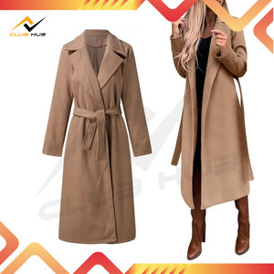 Manteau long trench pour femme, mode automne/hiver 2025, haute qualité, élégant, chaud, décontracté, respirant, écologique, en peau de mouton avec capuche - Product Image 5