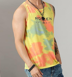 Men's Plus Size Summer Tank Top Multicolor Graphic Printed Sleeveless Stringer Hip Hop Streetwear Jersey Fabric Fitness Workout - Product Image 4