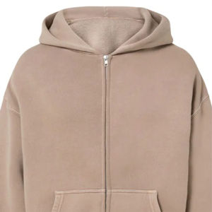 Sweat à capuche en molleton 100% coton pour femmes avec fermeture éclair décontractée avec cordon de serrage idéal pour l'automne hiver superposition vêtements de tous les jours sweats à capuche de mode - Product Image 5