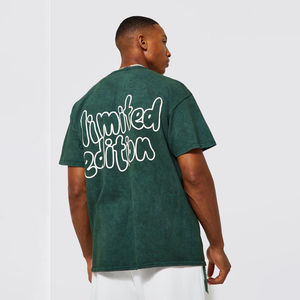 T-shirt surdimensionné délavé à l'acide personnalisé OEM, t-shirt vintage pour homme, t-shirt déchiré et vieilli, t-shirt ample délavé à l'acide - Product Image 1