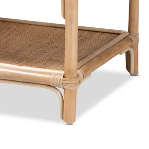 Organizador de ropa plegable de 3 niveles ecológico de bambú marrón Natural bohemio 60x40x30cm OEM HNH artesanía hecha a mano Vietnam nuevo - Product Image 3