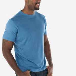 T-shirt d'été en coton de bambou biologique pour hommes T-shirt à manches courtes naturel pour hommes T-shirt écologique teint en couleur unie pour hommes - Product Image 3