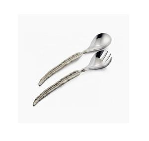 Servidor de ensaladas de acero inoxidable con mango forjado a mano, nuevo diseño, servidor de Metal para servir ensalada, juego de cubiertos de Metal - Product Image 4