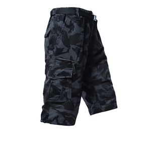 <b>Men's</b> High Quality Cargo <b>Shorts</b> Quick Dry Tactical Joggers Casual Relaxed Fit Straight <b>Long</b> <b>Shorts</b> Mid Plain Dyed Streetwear - Product Image 4