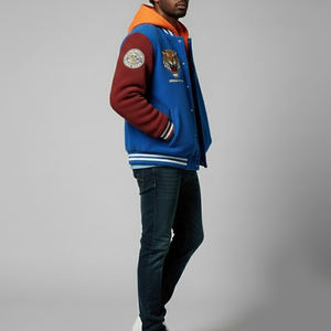 Best-seller Veste de baseball en chenille brodée sur mesure pour adultes et jeunes, coupe-vent, respirante, veste d'hiver pour hommes - Product Image 3