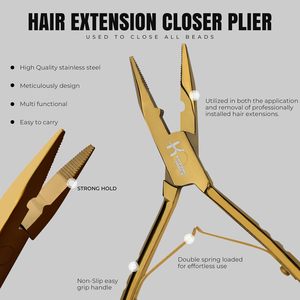 Extension de cheveux de qualité supérieure faite à la main en couleur plasma dorée avec étiquetage privé - Product Image 5