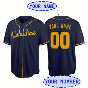 Ensemble de maillots de baseball et softball unisexe de haute qualité avec boutons en maille, uniformes de sport personnalisés à impression complète, meilleur sport doux de la manufacture - Product Image 3