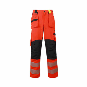 Pantalones de Trabajo Transpirables de Poliéster y Algodón con Múltiples Bolsillos y Cinta Reflectante para Trabajadores Hombres y Mujeres, Diseño Popular - Product Image 2